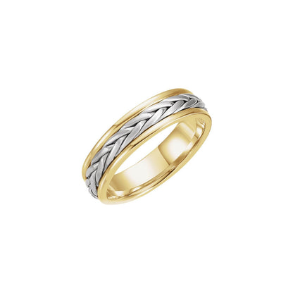 Hand-Woven Comfort-Fit Flat Band, 5 mm