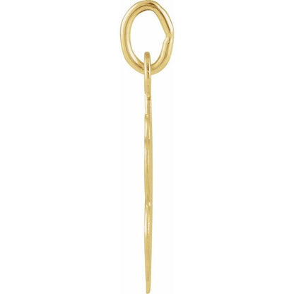 14K Yellow Gold 18x14 mm Four-Leaf Clover Charm/Pendant