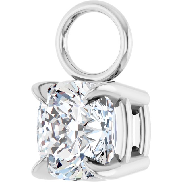 3/4 CT Lab-Grown Diamond Hoop Dangle, 5.2 mm x 9.1 mm