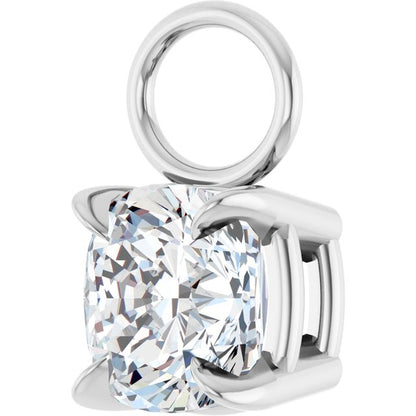 3/4 CT Lab-Grown Diamond Hoop Dangle, 5.2 mm x 9.1 mm