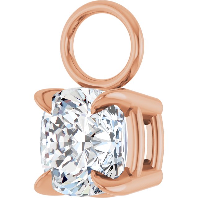 3/4 CT Lab-Grown Diamond Hoop Dangle, 5.2 mm x 9.1 mm