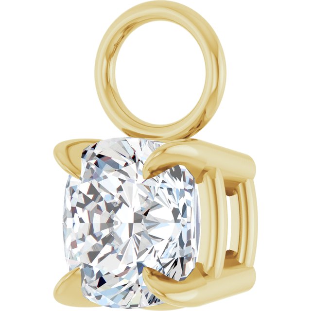 3/4 CT Lab-Grown Diamond Hoop Dangle, 5.2 mm x 9.1 mm