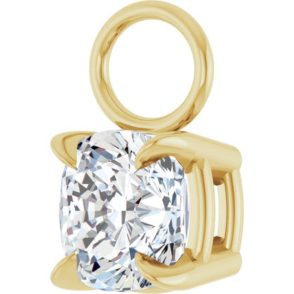 3/4 CT Lab-Grown Diamond Hoop Dangle, 5.2 mm x 9.1 mm