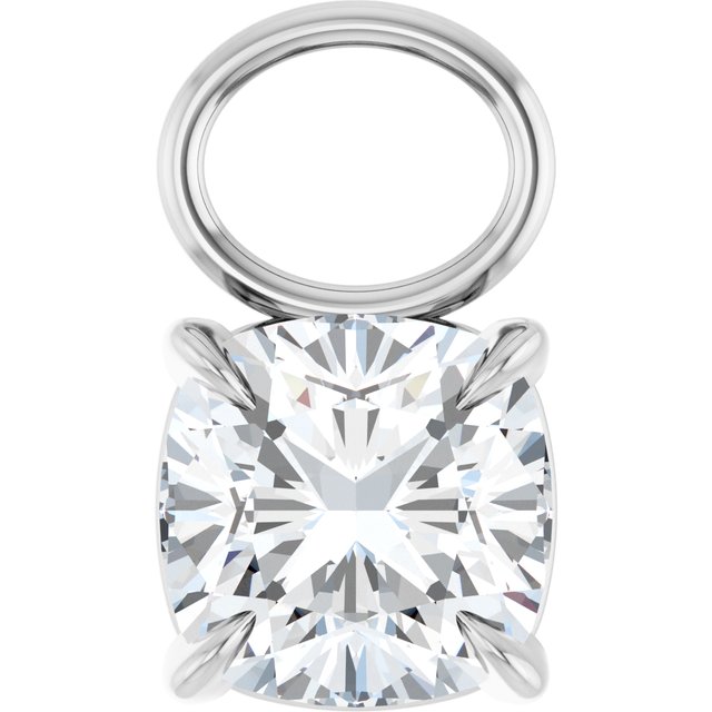 3/4 CT Lab-Grown Diamond Hoop Dangle, 5.2 mm x 9.1 mm