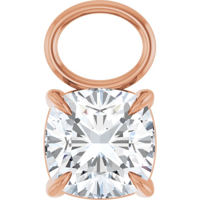 3/4 CT Lab-Grown Diamond Hoop Dangle, 5.2 mm x 9.1 mm
