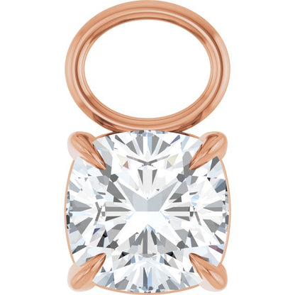 3/4 CT Lab-Grown Diamond Hoop Dangle, 5.2 mm x 9.1 mm