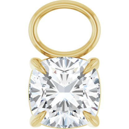 3/4 CT Lab-Grown Diamond Hoop Dangle, 5.2 mm x 9.1 mm