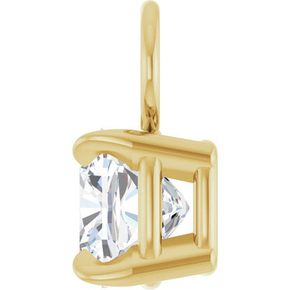 3/4 CT Lab-Grown Diamond Hoop Dangle, 5.2 mm x 9.1 mm