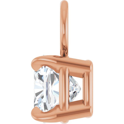 3/4 CT Lab-Grown Diamond Hoop Dangle, 5.2 mm x 9.1 mm