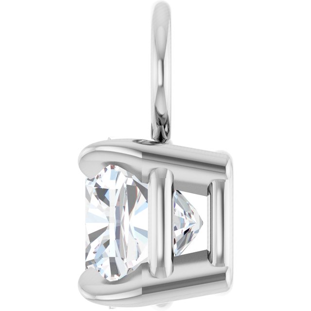 3/4 CT Lab-Grown Diamond Hoop Dangle, 5.2 mm x 9.1 mm