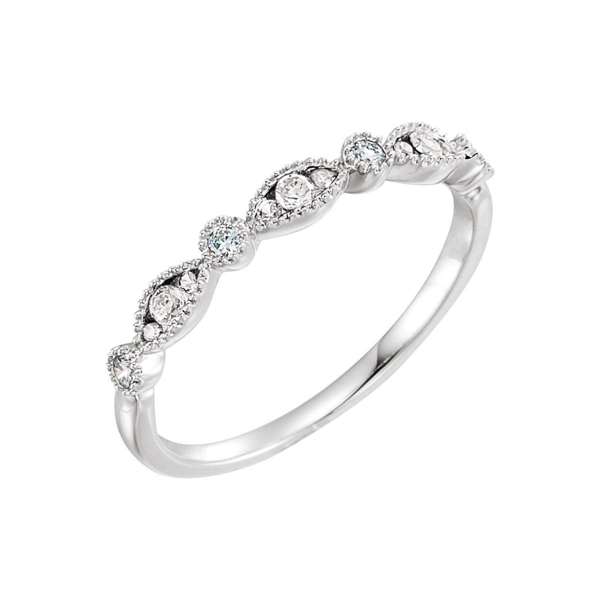 1/5 CTW Natural Diamond Anniversary Band, 2.6 mm, Style 2