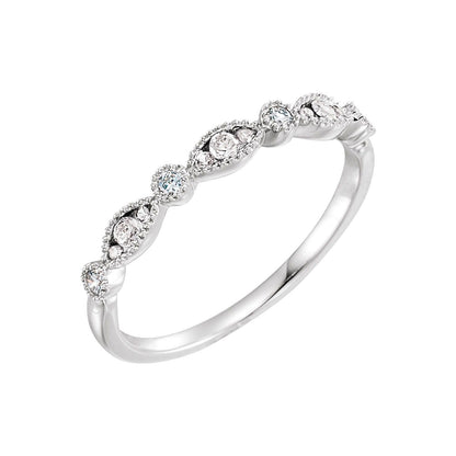 1/5 CTW Natural Diamond Anniversary Band, 2.6 mm, Style 2