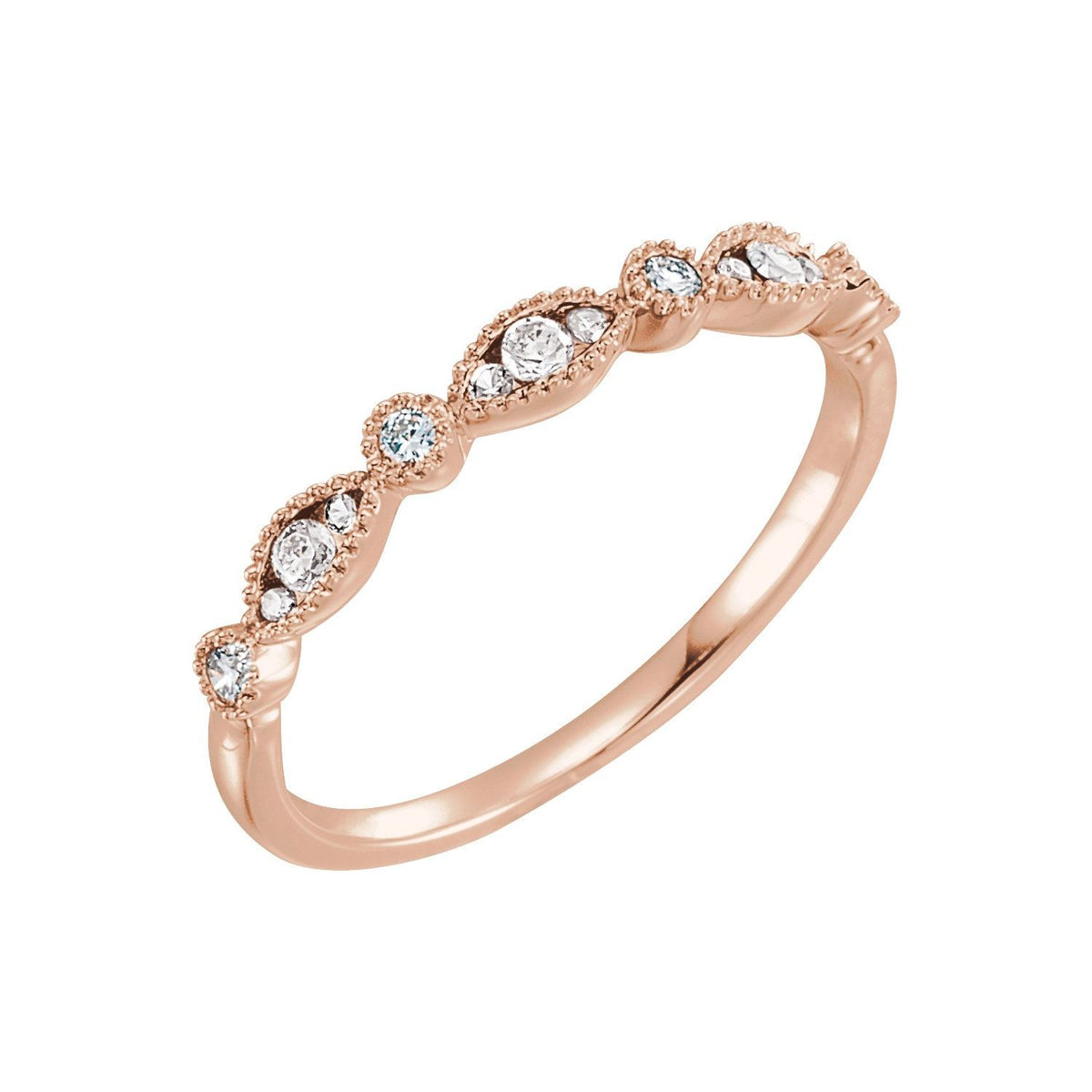1/5 CTW Natural Diamond Anniversary Band, 2.6 mm, Style 2