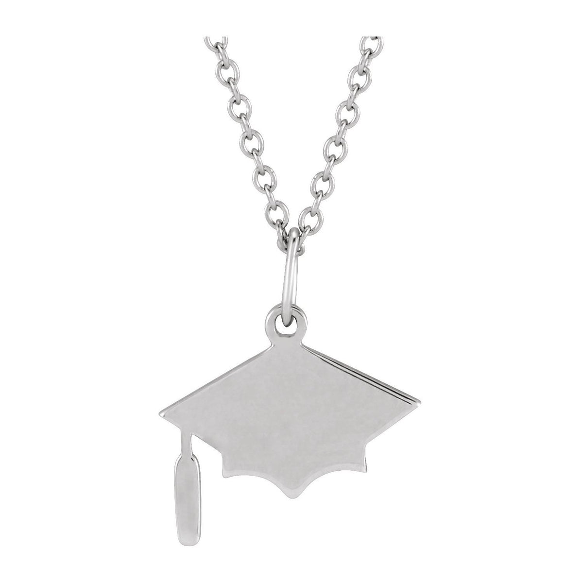 Engravable Graduation Cap 16-18" Necklace