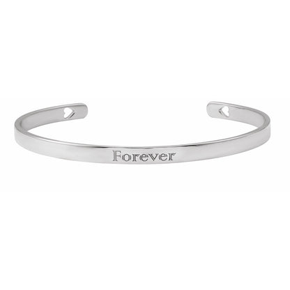 Engravable Pierced Heart Cuff 7" Bracelet