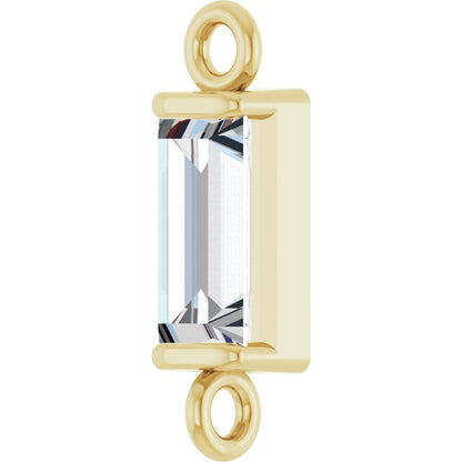 1/4 CT Natural Diamond Link, 2.8 mm x 10 mm