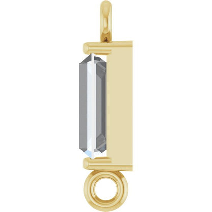 1/4 CT Lab-Grown Diamond Link, 2.8 mm x 10 mm