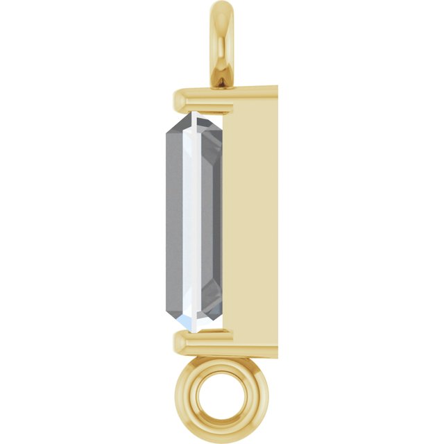 1/4 CT Natural Diamond Link, 2.8 mm x 10 mm