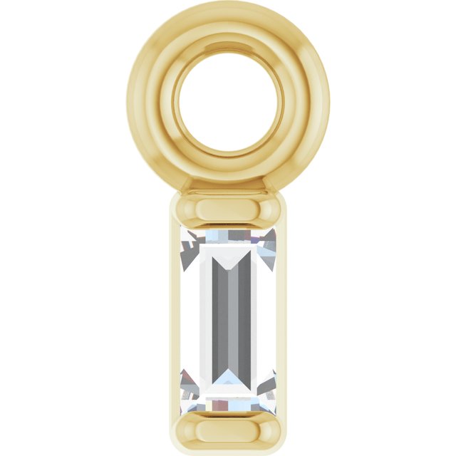 .06 CT Natural Diamond Dangle, 2.13 mm x 5.86 mm