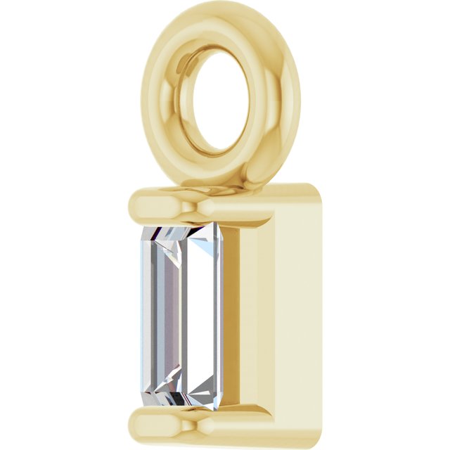 .06 CT Natural Diamond Dangle, 2.13 mm x 5.86 mm