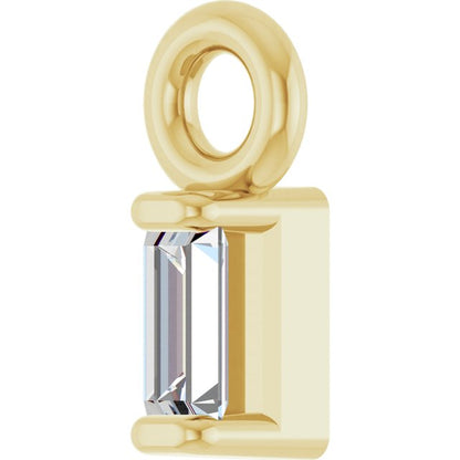 .06 CT Natural Diamond Dangle, 2.13 mm x 5.86 mm