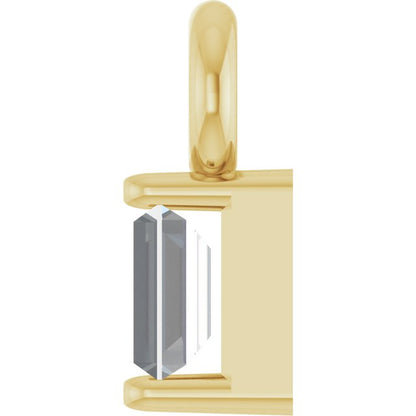 .06 CT Natural Diamond Dangle, 2.13 mm x 5.86 mm