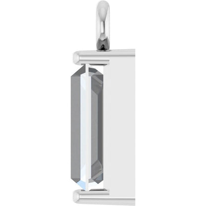 1/4 CT Natural Diamond Channel-Set Dangle