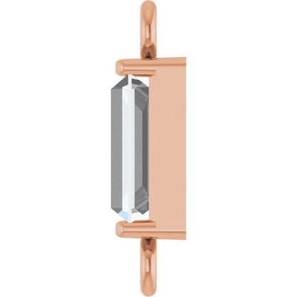 1/4 CTW Natural Diamond Link, 2.8 mm x 10 mm