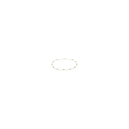 14K Yellow Gold Cultured White Freshwater Pearl 17" Necklace