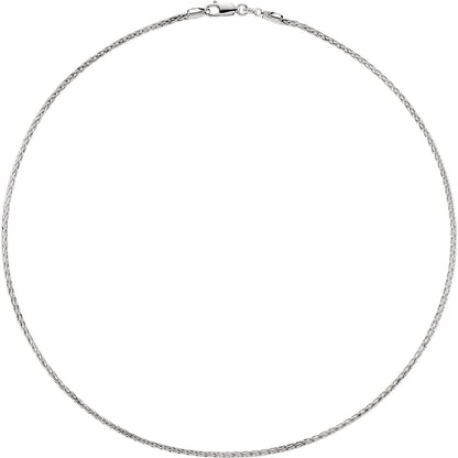 Sterling Silver Diamond-Cut Wheat 24" Chain