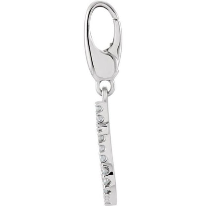 14K White Gold 1/8 CTW Natural Diamond Anchor Charm/Pendant