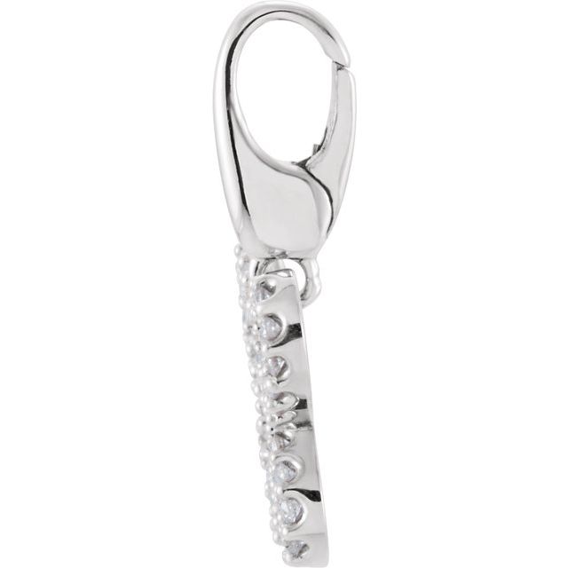 14K White Gold 1/5 CTW Natural Diamond Butterfly Charm/Pendant