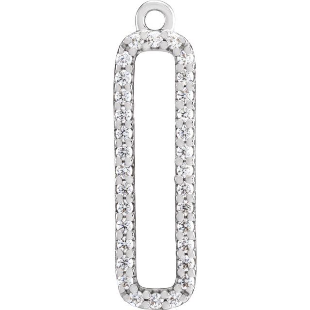 1/8 CTW Natural Diamond Bar Dangle, 4.6 mm x 17.3 mm
