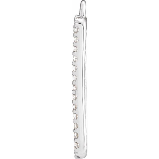 1/8 CTW Natural Diamond Bar Dangle, 4.6 mm x 17.3 mm