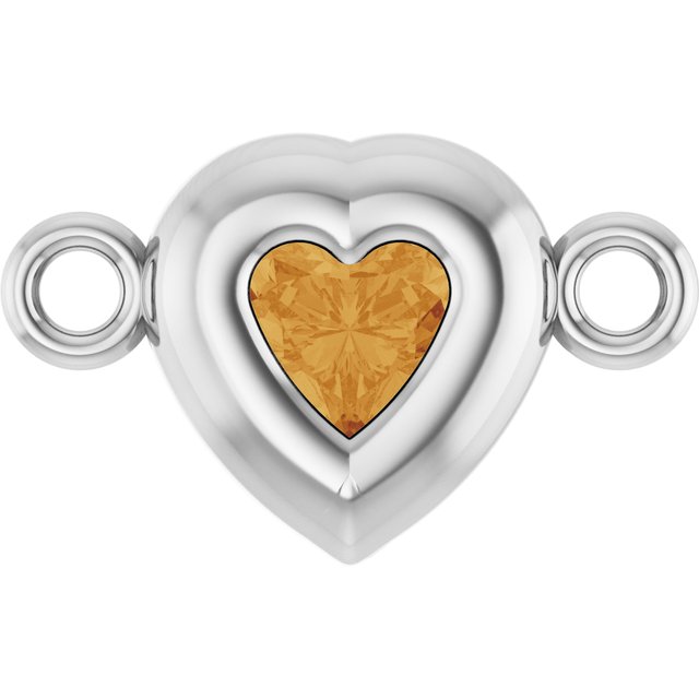 Natural Citrine Heart Link