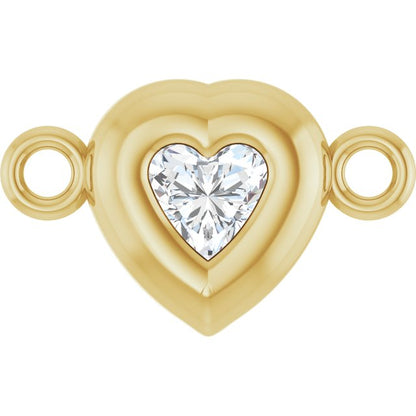 1/10 CT Lab-Grown Diamond Heart Link