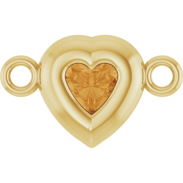 Natural Citrine Heart Link