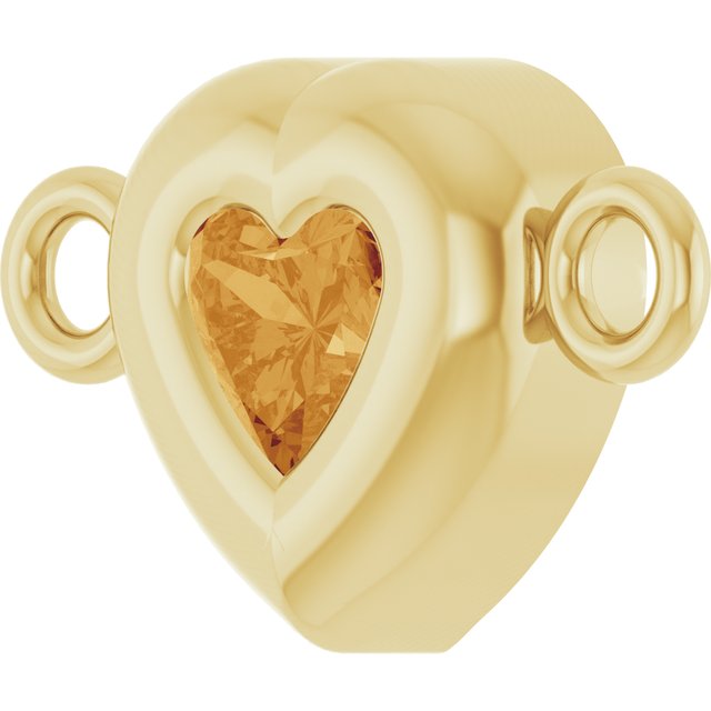 Natural Citrine Heart Link