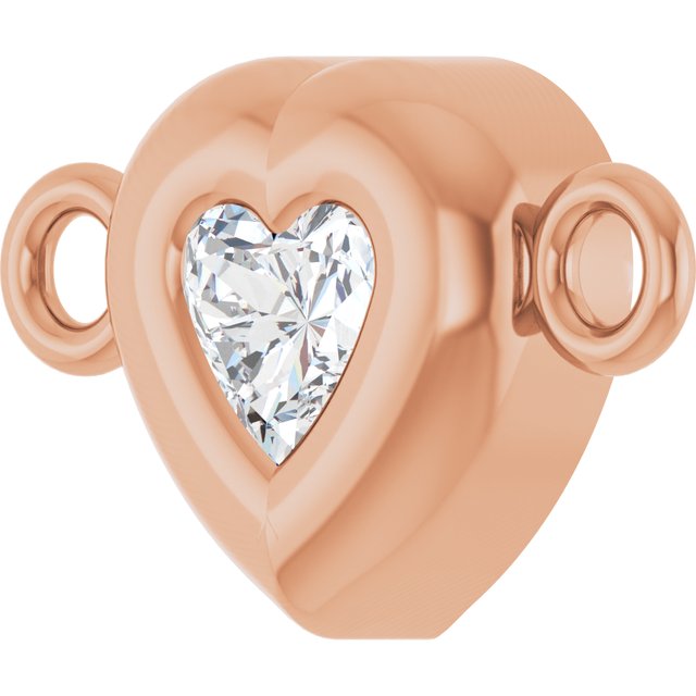 1/10 CT Lab-Grown Diamond Heart Link