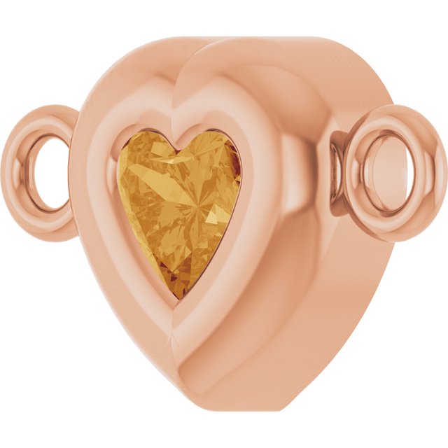 Natural Citrine Heart Link