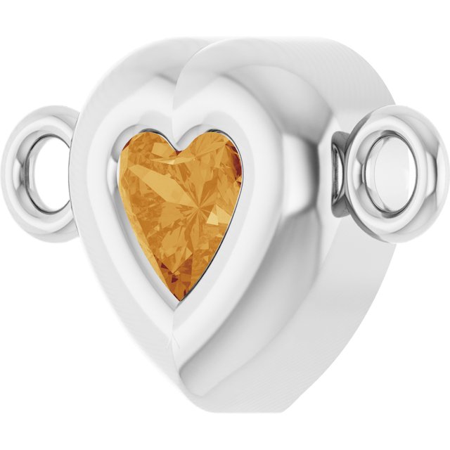 Natural Citrine Heart Link