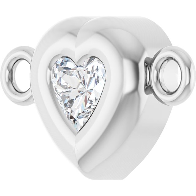 1/10 CT Lab-Grown Diamond Heart Link