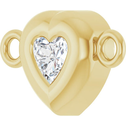 1/10 CT Lab-Grown Diamond Heart Link