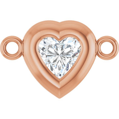 1/4 CT Lab-Grown Diamond Heart Link