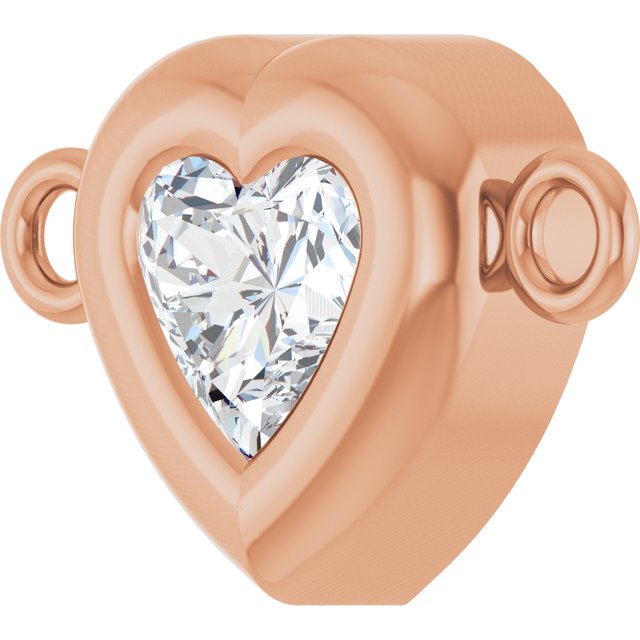 1/5 CT Natural Diamond Heart Link