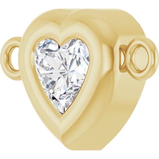 1/5 CT Natural Diamond Heart Link