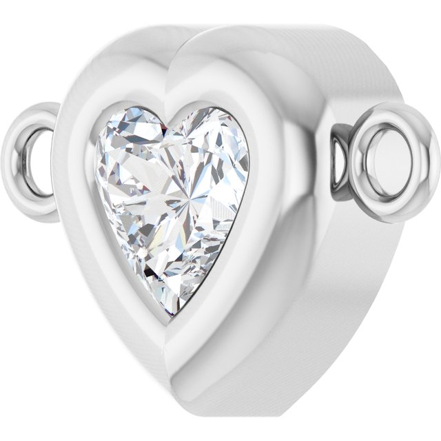 1/4 CT Lab-Grown Diamond Heart Link
