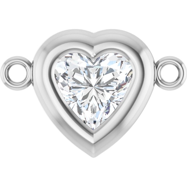1/2 CT Lab-Grown Diamond Heart Link