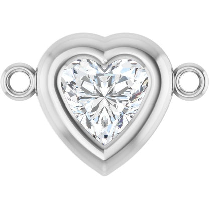 1/2 CT Lab-Grown Diamond Heart Link