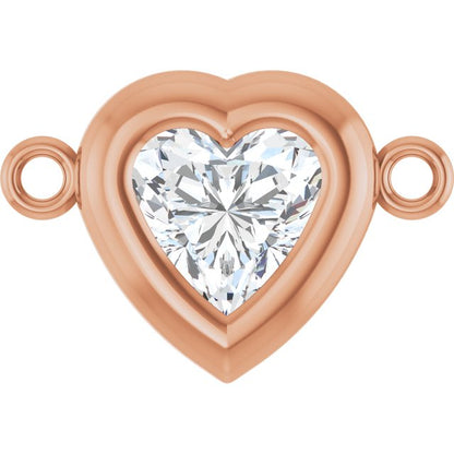 1/2 CT Lab-Grown Diamond Heart Link
